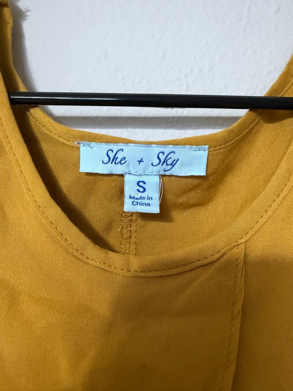 Mustard Ruffle Layer Tank Top - Picture 2 of 3